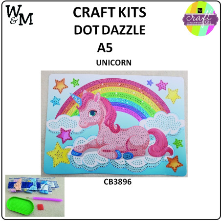 W&M Craft Kit DOT Dazzle UNICORN A5