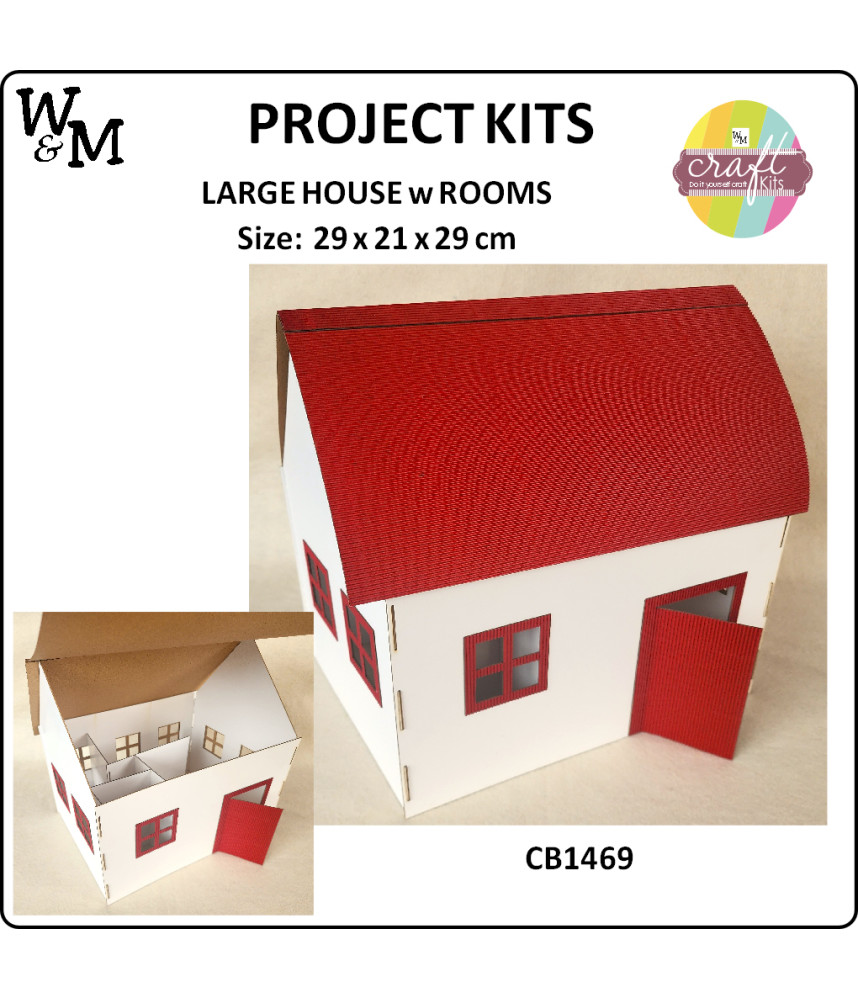 W&M Project Kit LARGE HOUSE w ROOMS Size 29x21x29cm