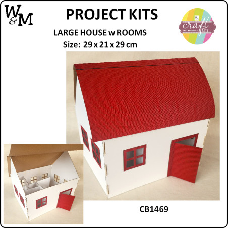W&M Project Kit LARGE HOUSE w ROOMS Size 29x21x29cm