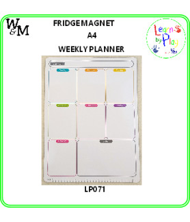 W&M Fridge MAGNET WEEKLY PLANNER A4