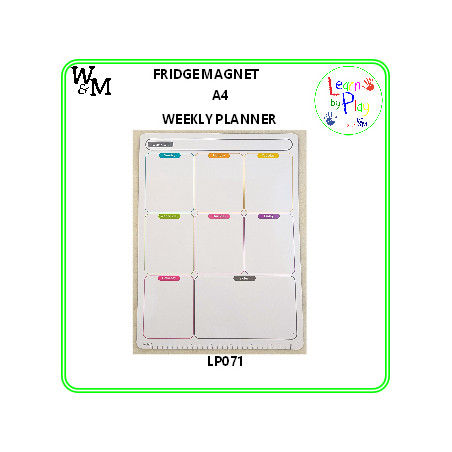 W&M Fridge MAGNET WEEKLY PLANNER A4