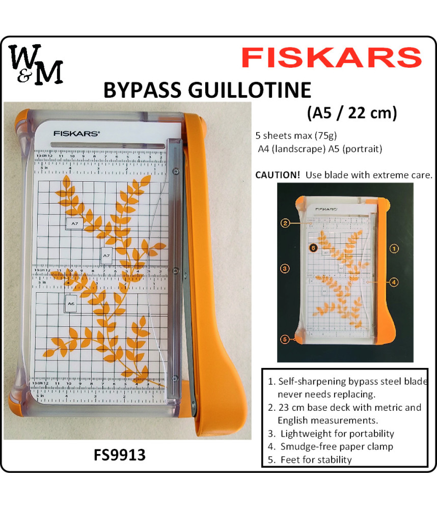 FISKARS Scrap Bypass GUILLOTINE 22cm/A5