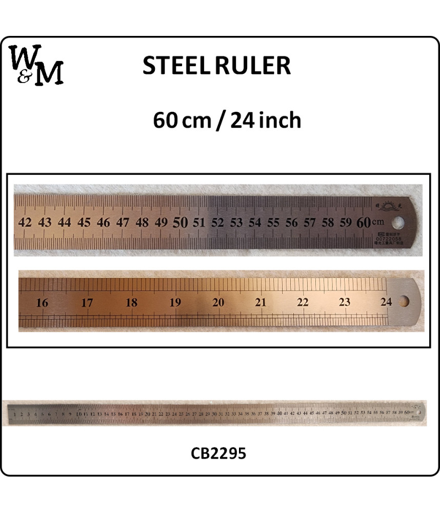 W&M STEEL RULER 60cm/24inch