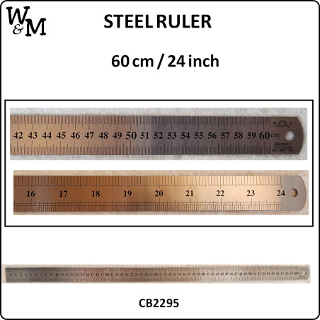 W&M STEEL RULER 60cm/24inch