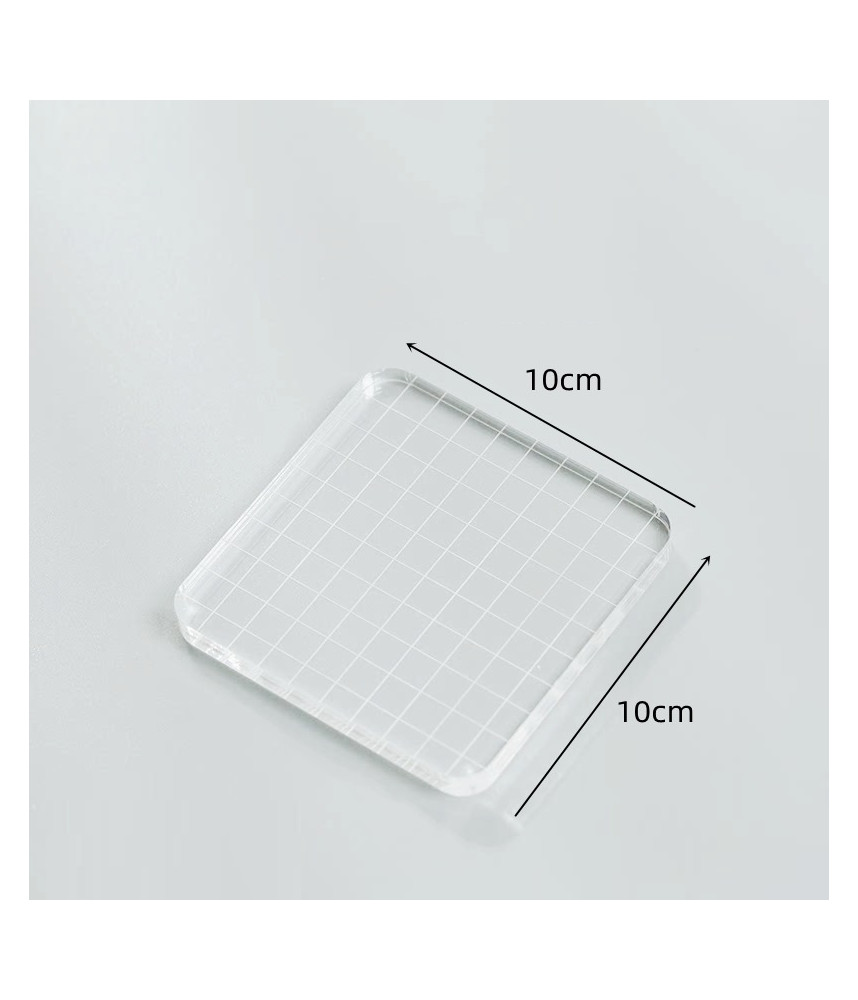 Acrylic Stamping Blocks 10 x 10 x 1cm