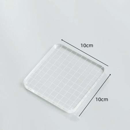Acrylic Stamping Blocks 10 x 10 x 1cm