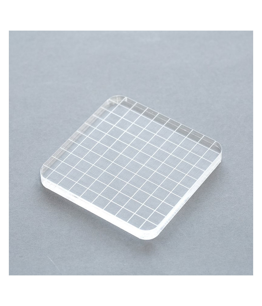 Acrylic Stamping Blocks 7.5 x 7.5 x 1cm