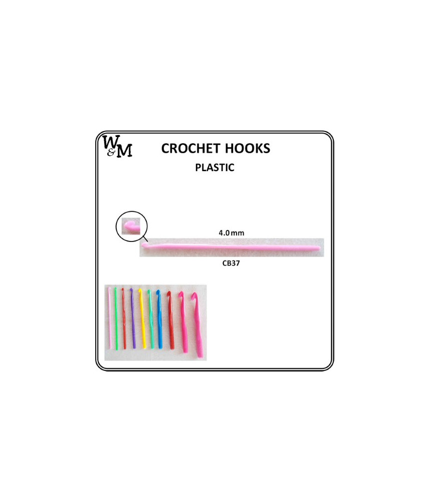 W&M CROCHET Hook PLASTIC 4.0 mm
