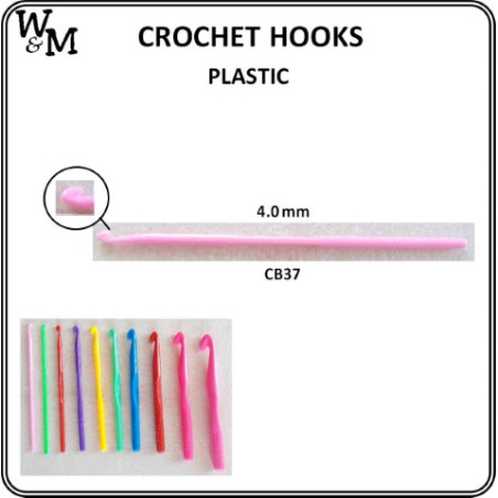 W&M CROCHET Hook PLASTIC 4.0 mm