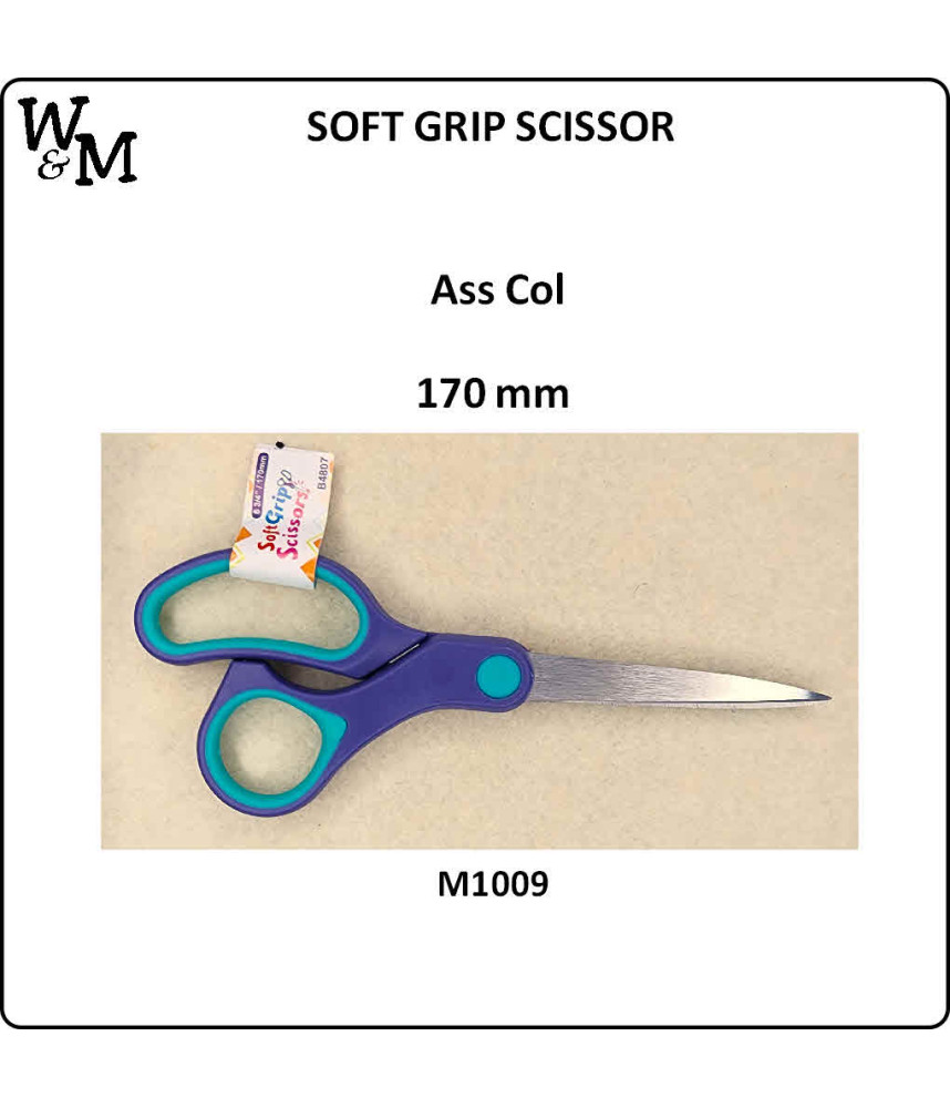W&M SOFT GRIP Scissor Ass Col 170 mm