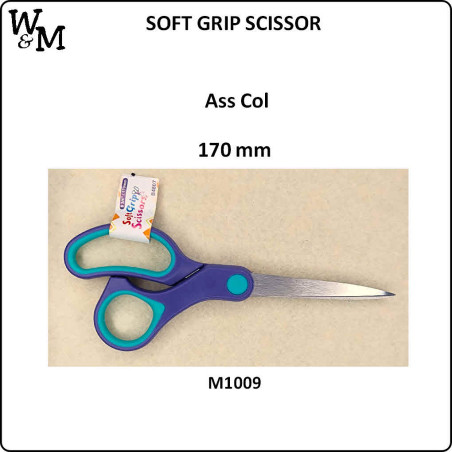 W&M SOFT GRIP Scissor Ass Col 170 mm