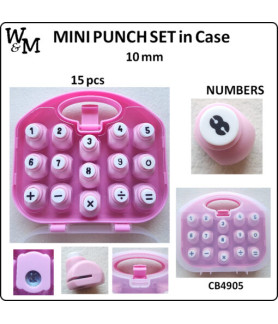 W&M Kamei Punch Set MINI NUMBERS in Case 15pcs