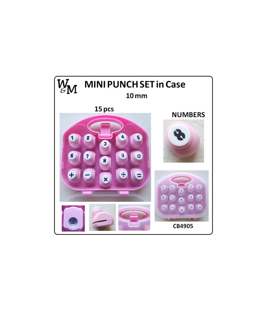 Kamei Punch Set MINI NUMBERS in Case 15pcs