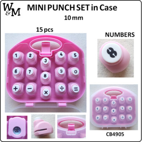 W&M Kamei Punch Set MINI NUMBERS in Case 15pcs