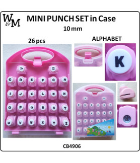 W&M Kamei Punch Set MINI ALPHABET in Case 26pcs