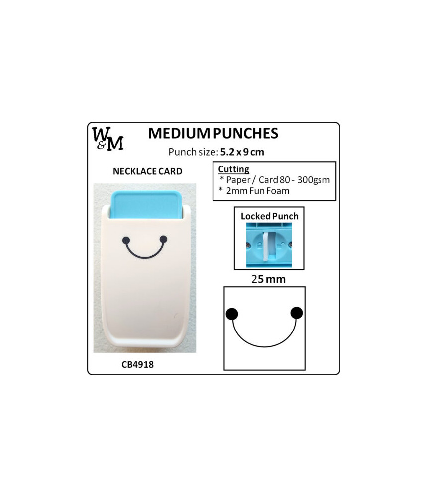 W&M Kamei Punch MEDIUM NECKLACE CARD 25mm