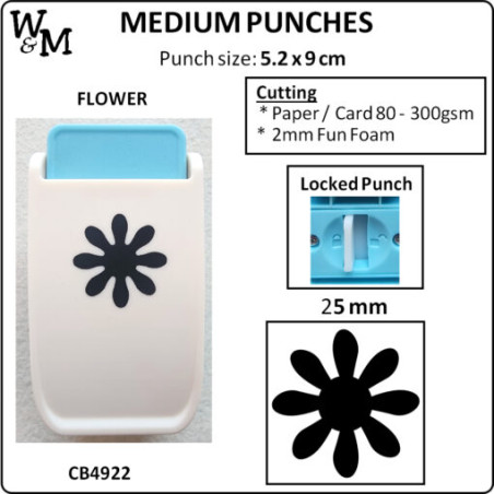 W&M Kamei Punch MEDIUM FLOWER 25mm