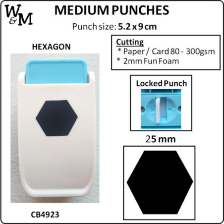 W&M Kamei Punch MEDIUM HEXAGON 25mm
