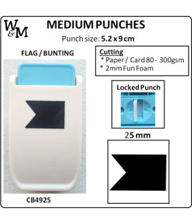 Kamei Punch MEDIUM FLAG/BUNTING 25mm