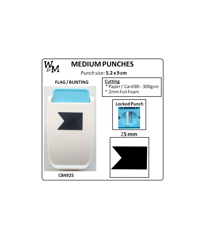 Kamei Punch MEDIUM FLAG/BUNTING 25mm