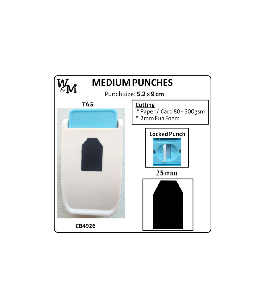 W&M Kamei Punch MEDIUM TAG 25mm