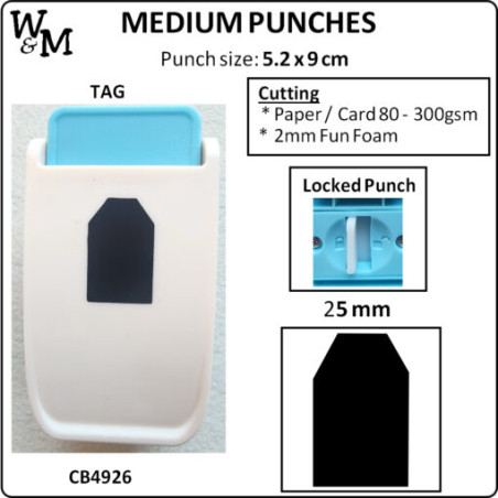 W&M Kamei Punch MEDIUM TAG 25mm