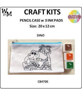 W&M Craft Kit Pencil Case DINO w Ink Pads