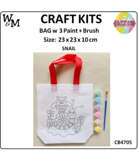 W&M Craft Kit Bag SNAIL w Paint + Brush