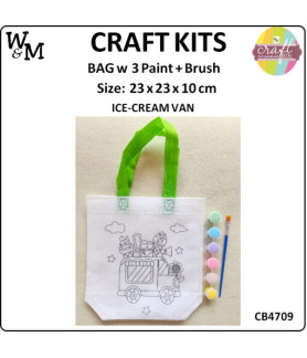 W&M Craft Kit Bag ICE-CREAM VAN w Paint + Brush