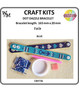 W&M Craft Kit Dot Dazzle BRACELET BLUE 2 p/p
