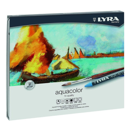 Lyra Aquacolor Wax Crayons Set 24