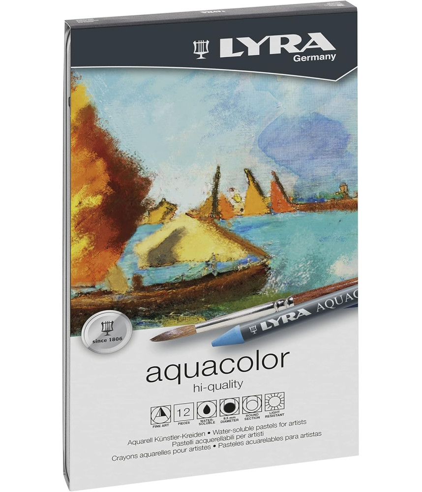 Lyra Aquacolor Wax Crayons Set 12