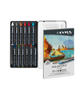 Lyra Aquacolor Wax Crayons Set 12