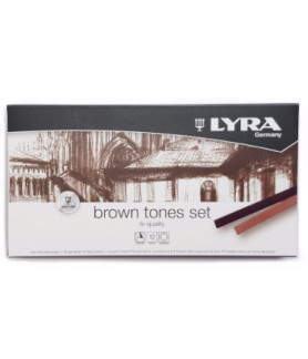 LYRA  Hard Pastel Brown Tones Set 6pc