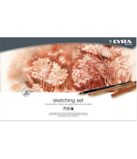 Lyra Rembrandt Monochrome Pencil Sketching Set 35pc