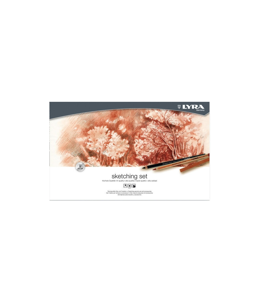 Lyra Rembrandt Monochrome Pencil Sketching Set 35pc