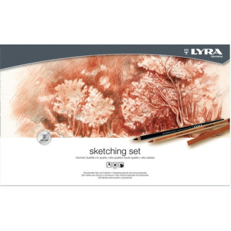 Lyra Rembrandt Monochrome Pencil Sketching Set 35pc