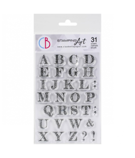 Ciao Bella Clear Stamp - 4x6 Design Uppercase Alphabet