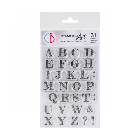 Ciao Bella Clear Stamp - 4x6 Design Uppercase Alphabet