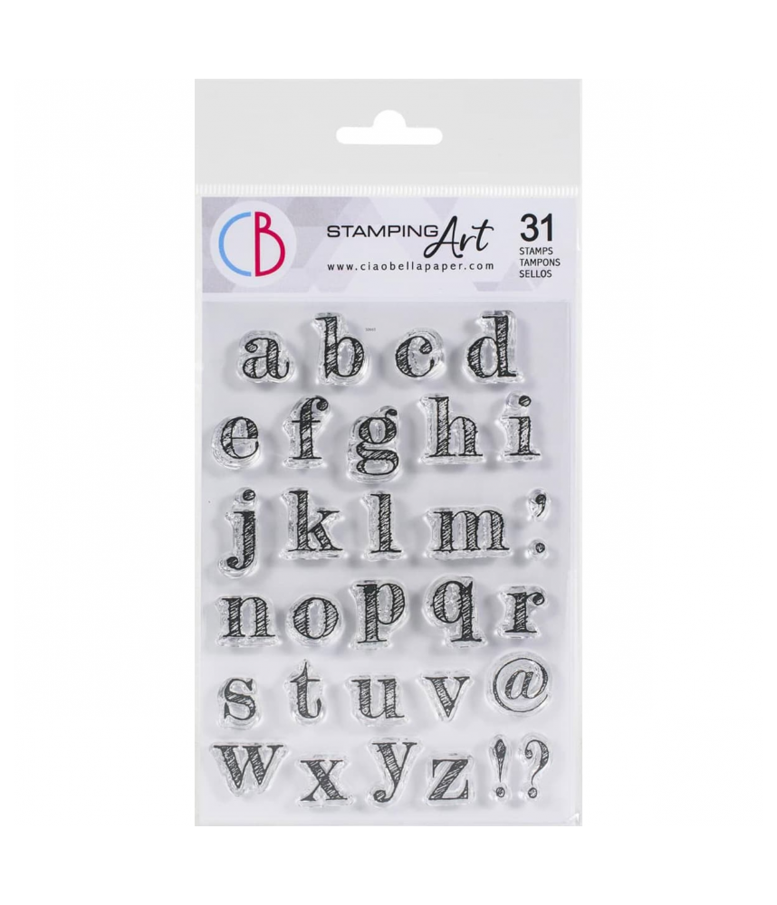 Ciao Bella Clear Stamp 4x6 Design Lowercase Alphabet