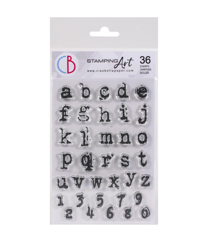Ciao Bella Clear Stamp 4"x6" Reporter Lowercase Alphabet