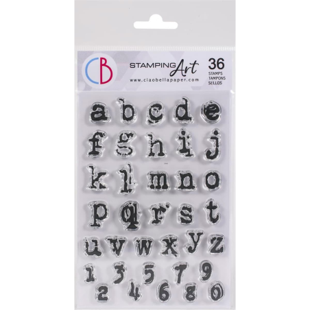 Ciao Bella Clear Stamp 4"x6" Reporter Lowercase Alphabet