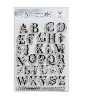 Ciao Bella Clear Stamp 6x8 Floral Alphabet