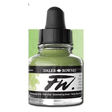 Daler-Rowney FW Acrylic Ink Shimmer Green (29.5ml)