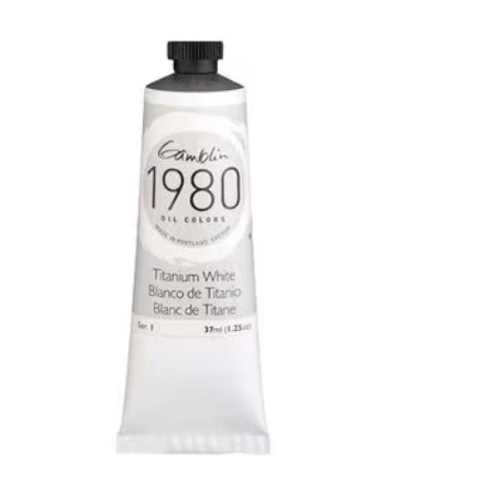 Gamblin 1980 Oil Paint Titanium White 37ml