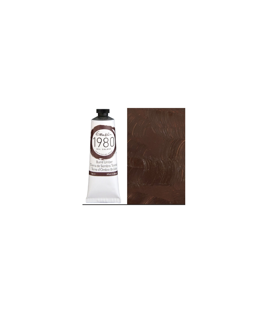 Gamblin 1980 Oil Paint Burnt Umber 37ml