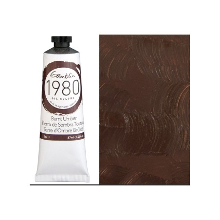 Gamblin 1980 Oil Paint Burnt Umber 37ml