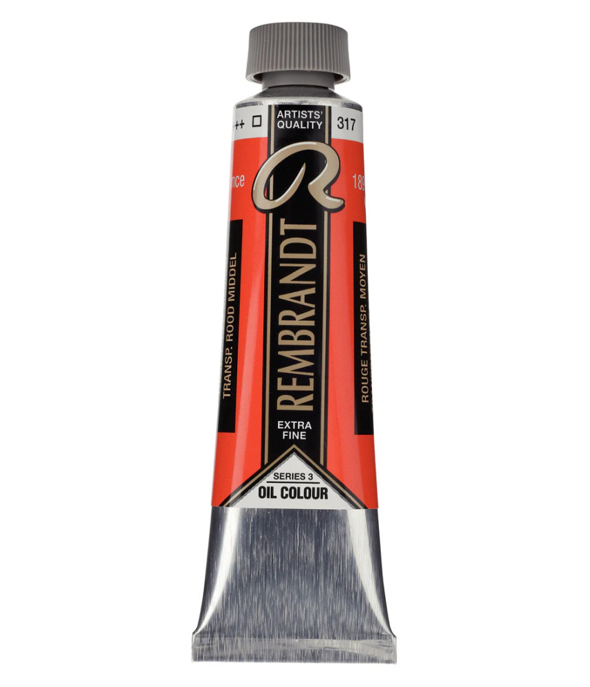 Rembrandt Oil Colour Tube 40 ml Transp Red Medium 317