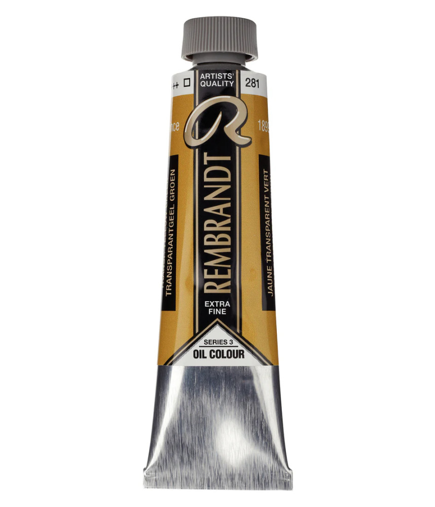 Rembrandt Oil Colour Tube 40 ml Transp Yellow Green 281