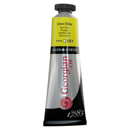 Daler Rowney Georgian Oil 38ml Lemon Yellow 651